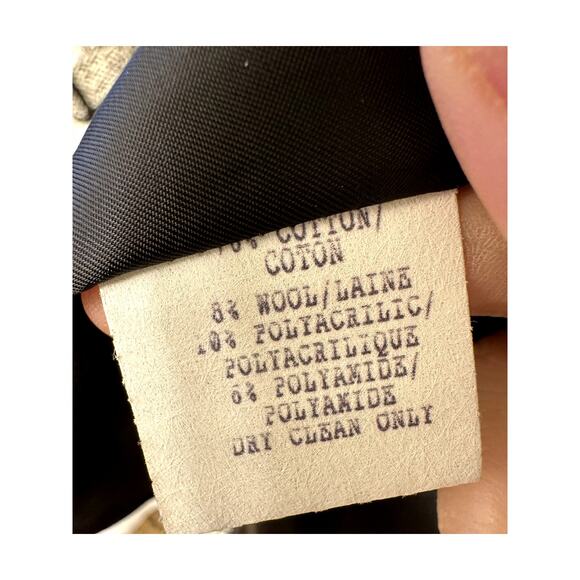 Lafayette 148 Sz. 4 Wool and Cotton Tweed Herringbone Open Front Blazer Academia - Picture 5 of 5